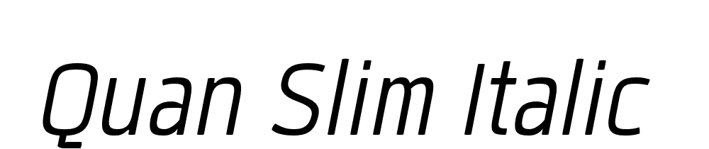  DEMO Quan Slim Italic font family download free