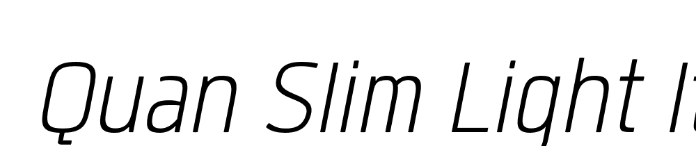  DEMO Quan Slim Light Italic font family download free