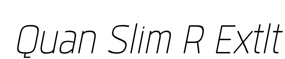  DEMO Quan Slim R ExtLt 2 Italic font family download free