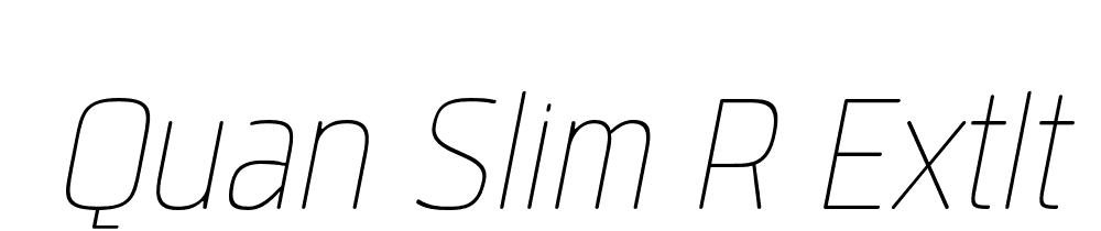  DEMO Quan Slim R ExtLt Italic font family download free