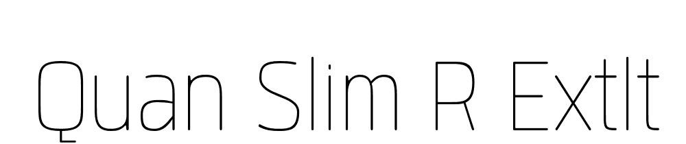  DEMO Quan Slim R ExtLt Regular font family download free