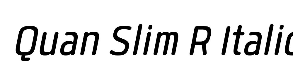  DEMO Quan Slim R Italic font family download free