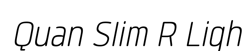  DEMO Quan Slim R Light Italic font family download free