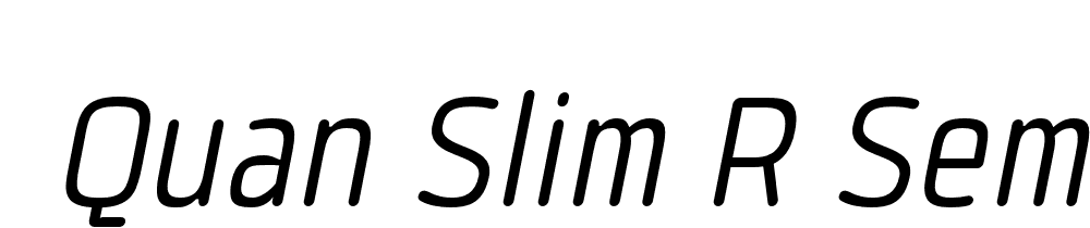  DEMO Quan Slim R SemLt Italic font family download free