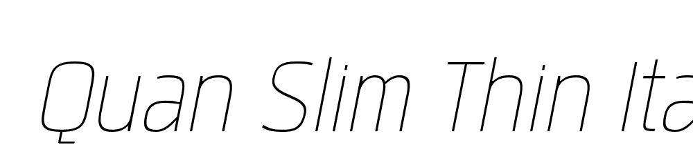  DEMO Quan Slim Thin Italic font family download free