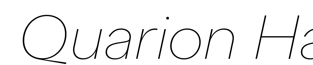  DEMO Quarion Hairline Italic font family download free