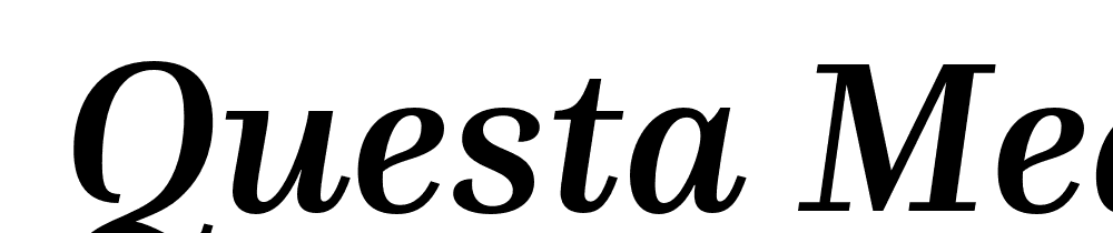  DEMO Questa Medium Italic font family download free