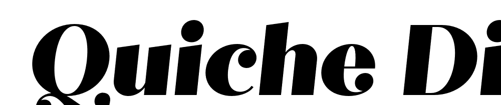  DEMO Quiche Display Black Italic font family download free