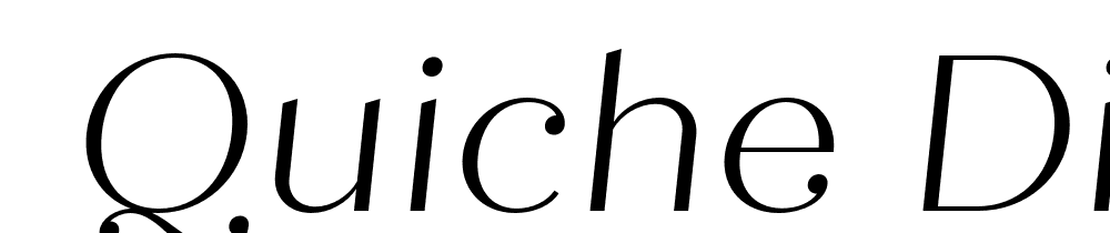  DEMO Quiche Display Light Italic font family download free