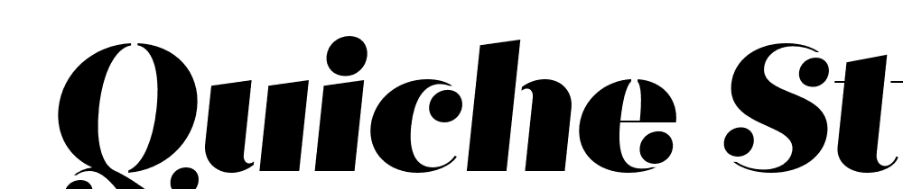  DEMO Quiche Stencil Black Italic font family download free