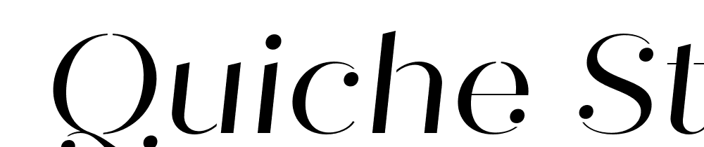  DEMO Quiche Stencil Italic font family download free