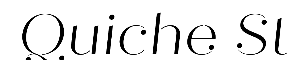  DEMO Quiche Stencil Light Italic font family download free