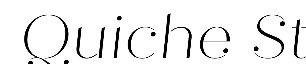  DEMO Quiche Stencil Thin Italic font family download free