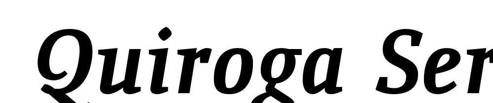  DEMO Quiroga Serif Pro Bold Italic font family download free