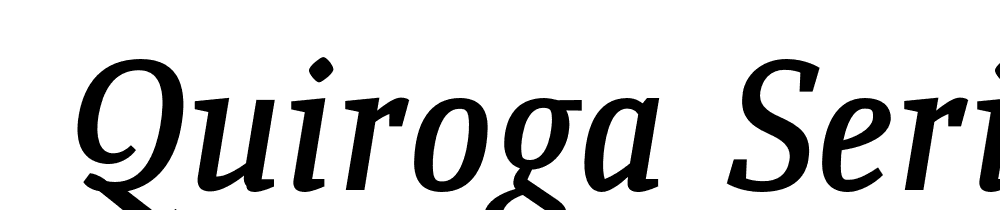  DEMO Quiroga Serif Pro DemiBold Italic font family download free