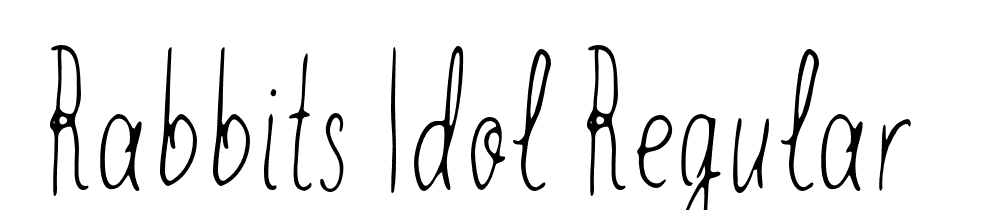  DEMO Rabbits Idol Regular font family download free