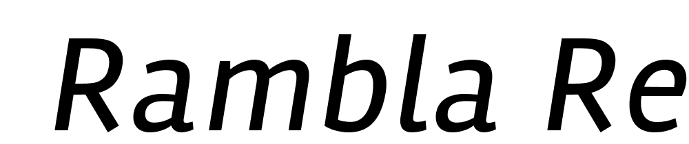  DEMO Rambla Regular Oblicua font family download free