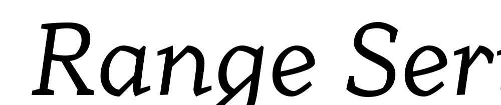  DEMO Range Serif Italic font family download free