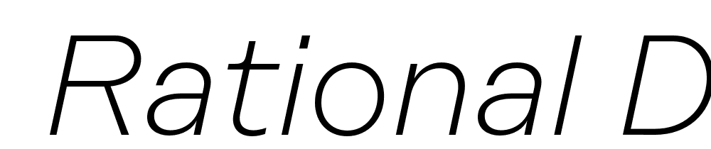  DEMO Rational Display ExtraLight Italic font family download free