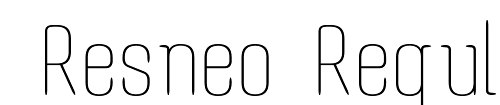  DEMO Resneo Regular font family download free