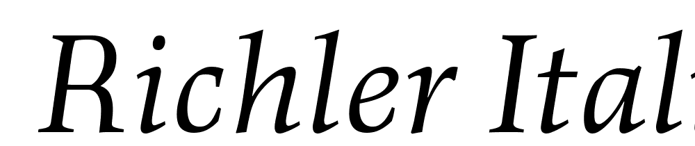  DEMO Richler Italic font family download free