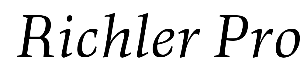  DEMO Richler Pro Italic font family download free