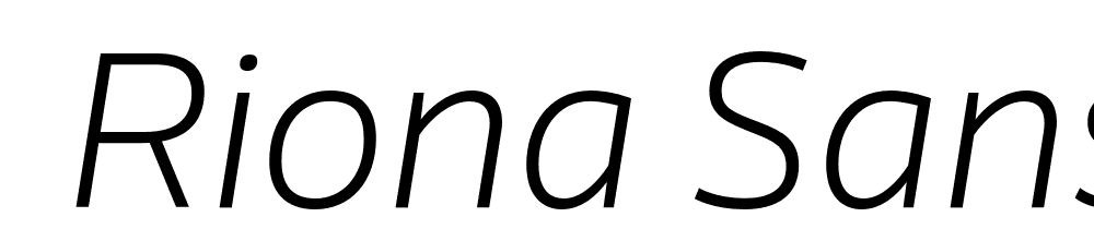  DEMO Riona Sans ExtraLight Italic font family download free