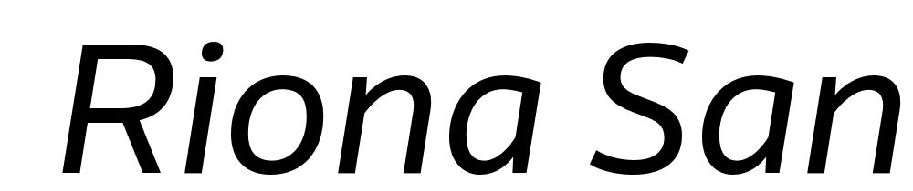  DEMO Riona Sans Italic font family download free