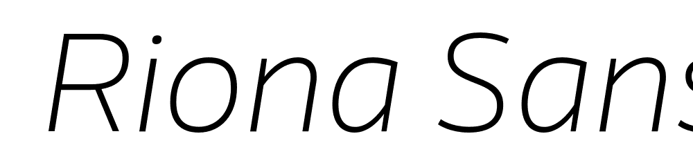  DEMO Riona Sans Thin Italic font family download free