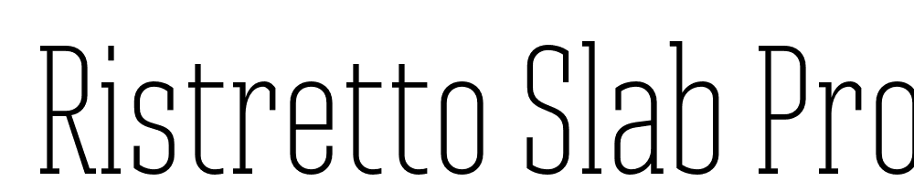  DEMO Ristretto Slab Pro ExLt Regular font family download free