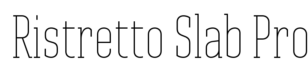  DEMO Ristretto Slab Pro Th Regular font family download free