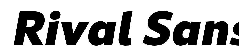  DEMO Rival Sans Black italic Regular font family download free