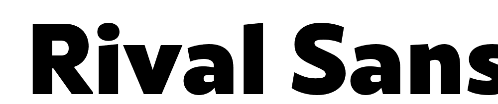  DEMO Rival Sans Black Regular font family download free