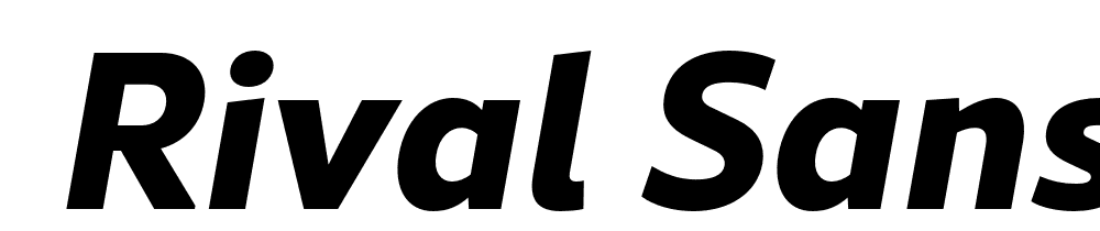  DEMO Rival Sans ExtraBold italic Regular font family download free