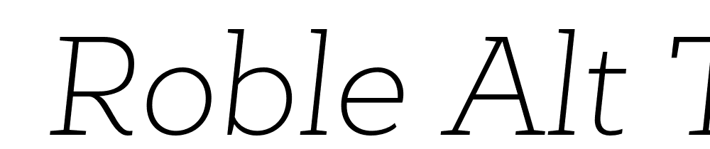  DEMO Roble Alt Thin Thin Italic font family download free