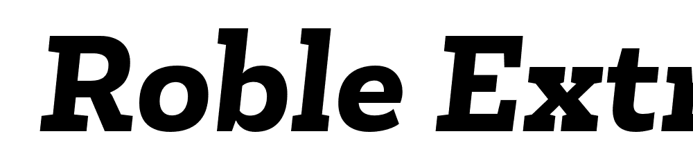  DEMO Roble ExtraBold ExtraBold Italic font family download free