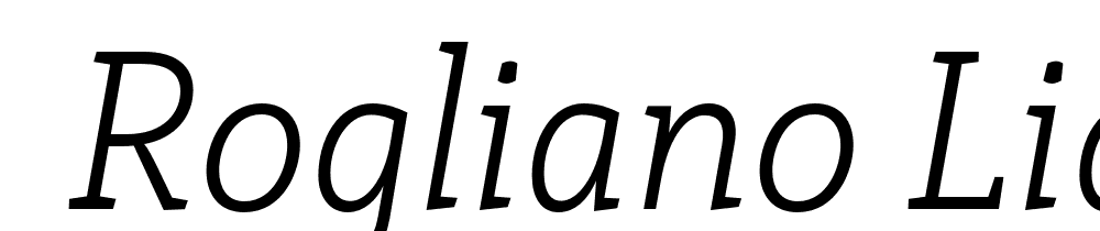  DEMO Rogliano Light Italic font family download free