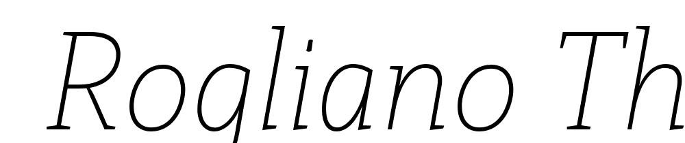  DEMO Rogliano Thin Italic font family download free