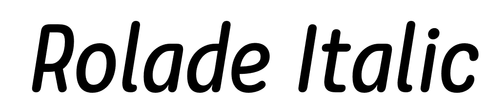  DEMO Rolade Italic Regular font family download free