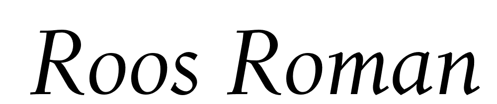  DEMO Roos Roman Italic font family download free