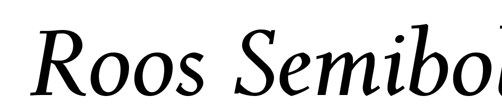  DEMO Roos SemiBold Italic font family download free