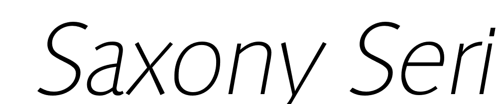  DEMO Saxony Serial Xlight Italic font family download free