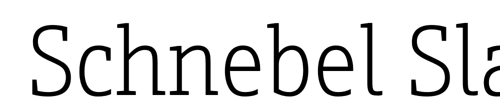  DEMO Schnebel Slab Pro Cond Thin Regular font family download free