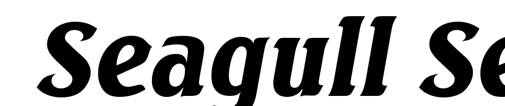  DEMO Seagull Serial Black Italic font family download free