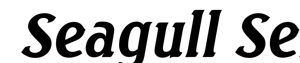  DEMO Seagull Serial Bold Italic font family download free