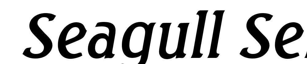  DEMO Seagull Serial Italic font family download free