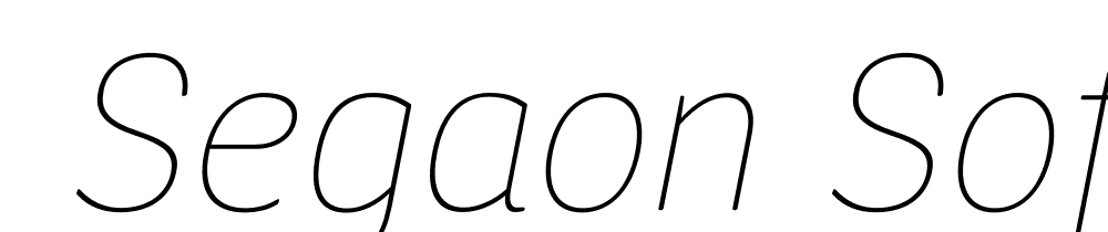  DEMO Segaon Soft Thin Italic font family download free