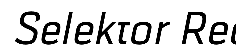  DEMO Selektor Regular Italic Regular font family download free