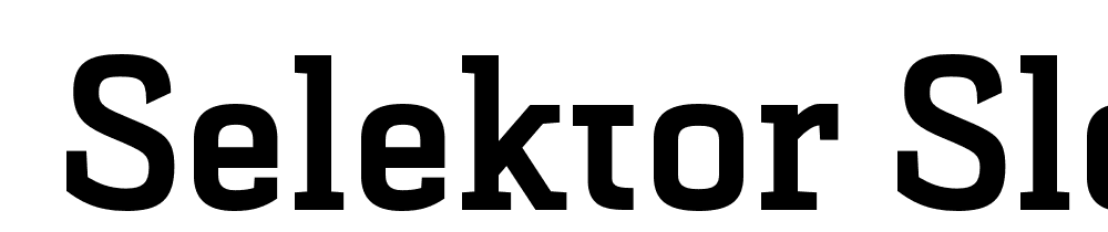  DEMO Selektor Slab Bold Regular font family download free