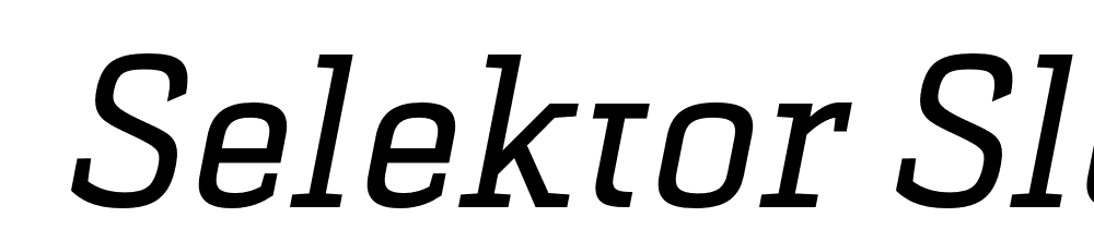  DEMO Selektor Slab Regular Italic Regular font family download free